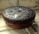 Antique Victorian Fine Carved Birds Flowers Treen Box Round Wood Trinket Sewing Boxes photo 2