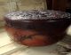 Antique Victorian Fine Carved Birds Flowers Treen Box Round Wood Trinket Sewing Boxes photo 4