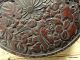 Antique Victorian Fine Carved Birds Flowers Treen Box Round Wood Trinket Sewing Boxes photo 8