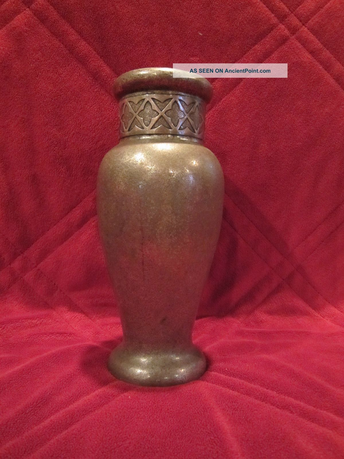 Antique Sterling Silver On Bronze Silvercrest Vase Metalware photo