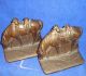 Vintage Ca 1930 Copper Finished Cast Metal Iron Riderless Horse Bookends Metalware photo 6