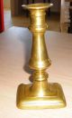 Very Early Brass Push - Up Candlestick Metalware photo 2