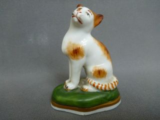 Antique German Chelsea Cat Figurine Figure Miniature Staffordshire Exc Condition photo