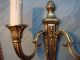 Gorgeous Vintage Antik Brass Bronze Wall Lights Lamps Sconces French Louis Xvi Lamps photo 2