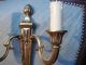 Gorgeous Vintage Antik Brass Bronze Wall Lights Lamps Sconces French Louis Xvi Lamps photo 4