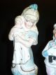 4 Antique German Porcelain Bisque Figurines 2 Girls & 2 Boys Figurines photo 3