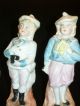 4 Antique German Porcelain Bisque Figurines 2 Girls & 2 Boys Figurines photo 4
