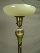 Antique French Torchiere Floor Lamp Marble Onyx Brass Bronze Cast Grapes & Vines Lamps photo 1