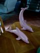 , 2 Coral Hued Dolphins By 