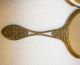 Antique / Vintage Two Brush And Mirror Set.  Very Ornate Handles & Details Metalware photo 4