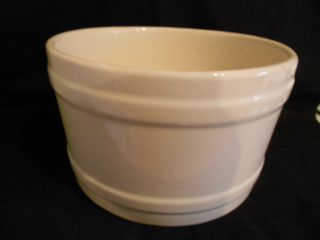 Antique Mayer China Beaver Falls,  Pa Ivory Large Porcelain Crock 5&5/8 Tall X 9 