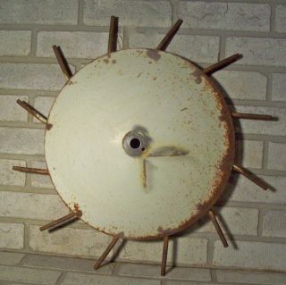 Disk Flower Unique Primitive Garden Found Object Art photo