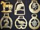 Twelve Carriage Brasses,  Assorted Designs,  Old Metalware photo 2
