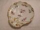 Lovely Vintage Hand Painted Floral Scalloped Shell Dish Unmarked W/ L Gold Trim Plates & Chargers photo 7