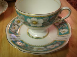 Eb Foley Bone China Christmas Rose Tea Cup & Plate A+ photo