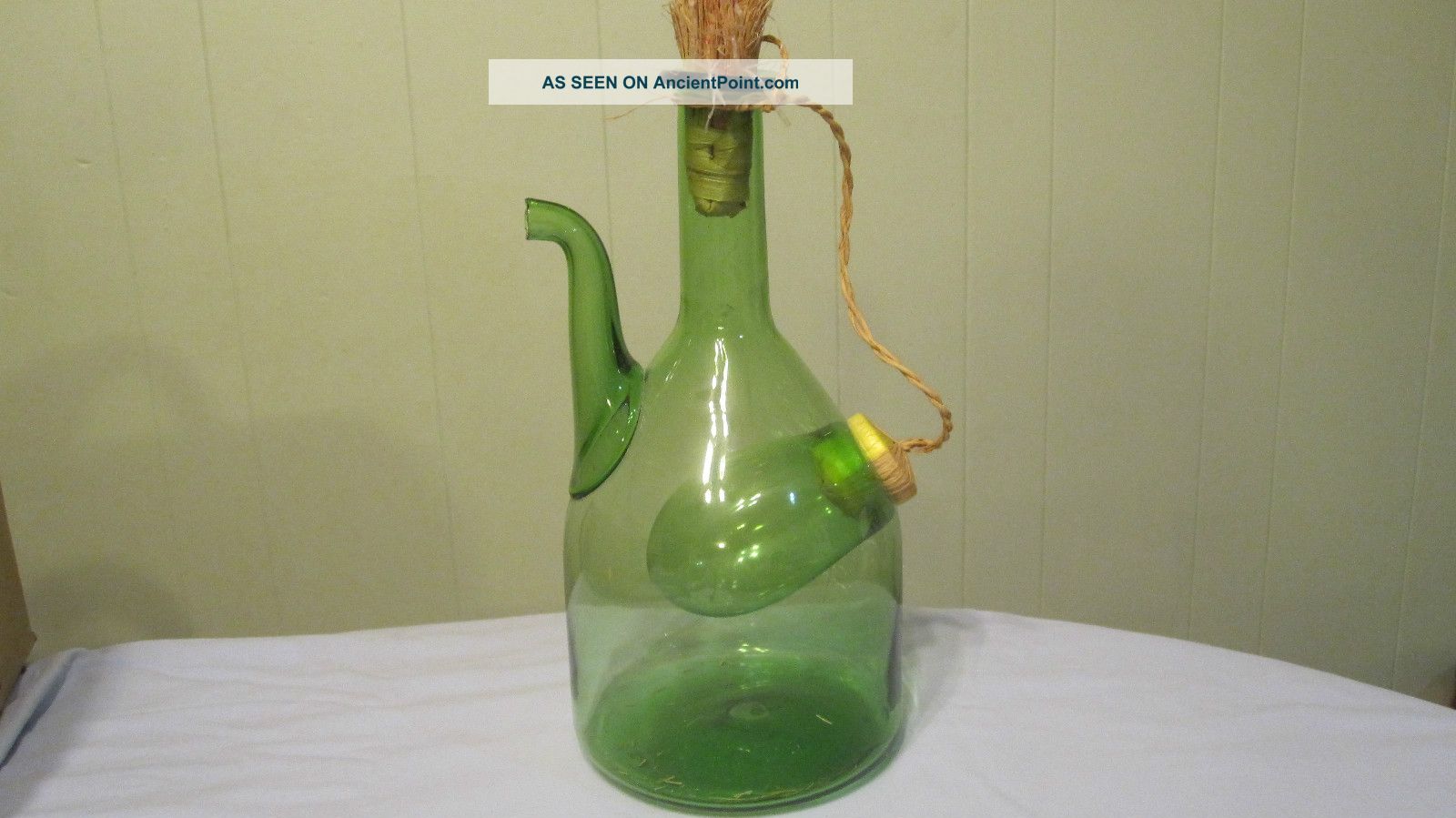 Decorative Glass Blown Bottle Jug With Stoppers Wine Bar Designer Vases Deco Vases photo