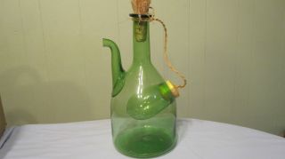 Decorative Glass Blown Bottle Jug With Stoppers Wine Bar Designer Vases Deco photo