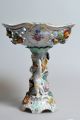 Antique 11” Figural Tazza Fruit Vase Centerpiece Dresden Porcelain 1920 Putties Vases photo 4