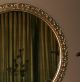 Vintage Large Italian Florentine Gold Gilt Wood Round Tole Glam Carved Mirror Toleware photo 1