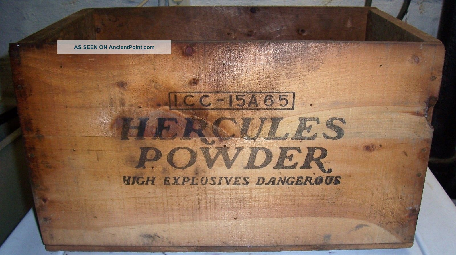 Vintage Hercules Powder High Explosive Dynamite Packing Wood Box Boxes photo