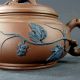 Signed Chinese Yixing Zisha Teapot W/ Applied Bamboo,  Grape Vines & Squirrels Teapots photo 6