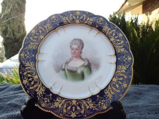 Sevres Plate Cobalt Blue And Gold Border photo