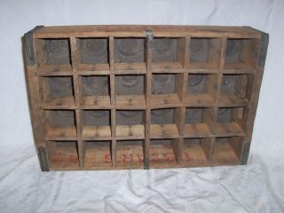 Antique Oscars Primitive Wood Bottle Crate Box Great Miniature Display Cabinet photo