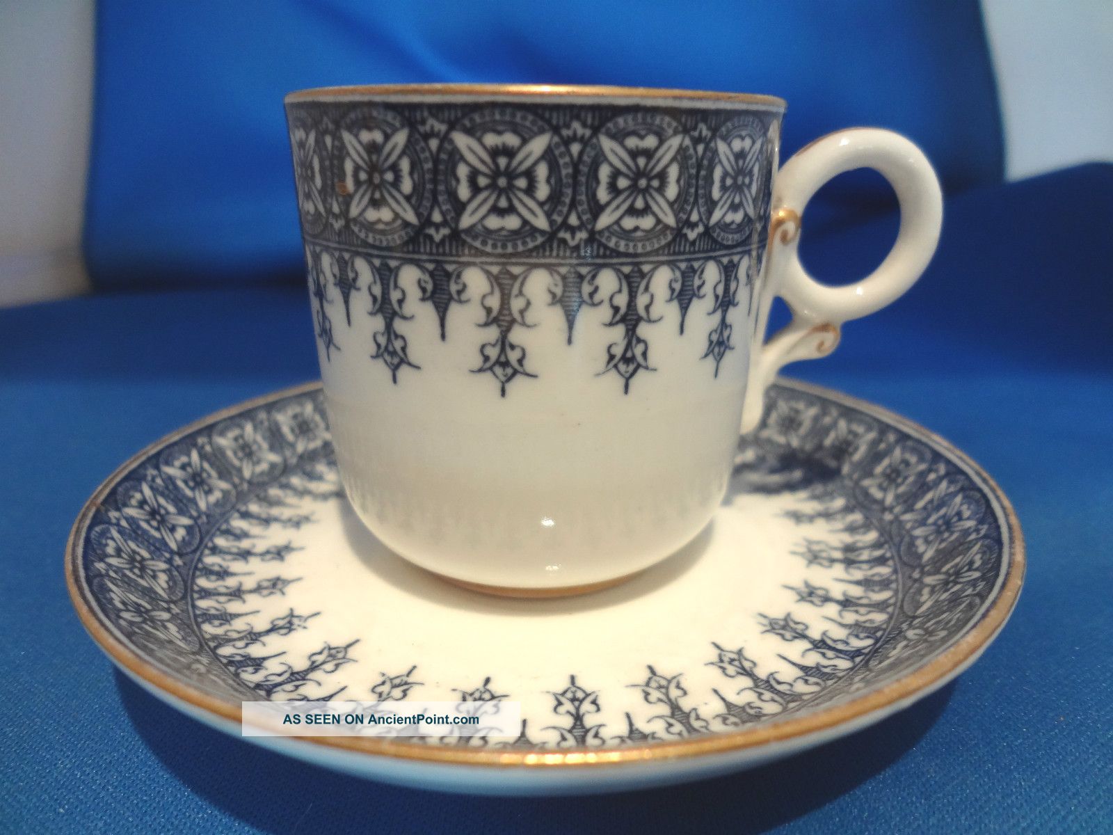 Royal Worcester Demitasse Cup And Saucer,  Ca 1899, Cups & Saucers photo