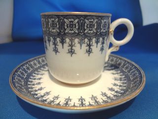 Royal Worcester Demitasse Cup And Saucer,  Ca 1899, photo
