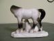 Antique Porcelain Gray Horse Mare And Foal Figurine Excellent Figurines photo 2