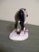 Antique Porcelain Gray Horse Mare And Foal Figurine Excellent Figurines photo 3