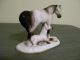 Antique Porcelain Gray Horse Mare And Foal Figurine Excellent Figurines photo 4