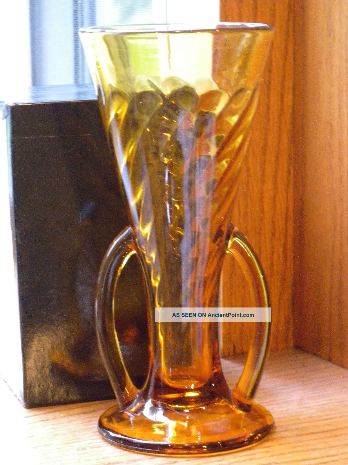Vintage Victorian Swirl Handled Vase Vases photo