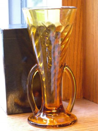 Vintage Victorian Swirl Handled Vase photo