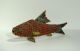 Antique Brass Stone Studded Fish Wow Metalware photo 1