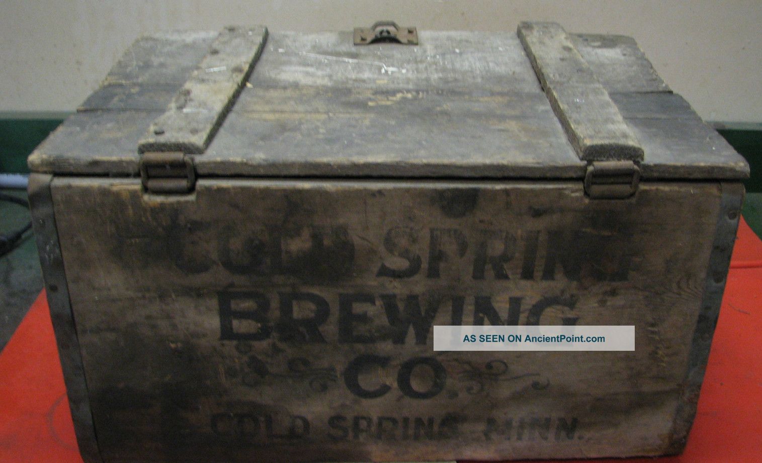 Cold Spring Brewery,  Cold Spring,  Mn Wooden Crate With Lid Boxes photo