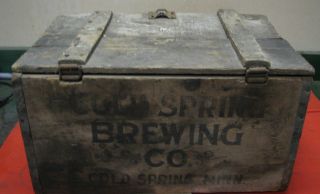 Cold Spring Brewery,  Cold Spring,  Mn Wooden Crate With Lid photo