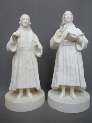 Rare Antique Parian Porcelain Bishops Early Registry Marks Figure Figurine photo
