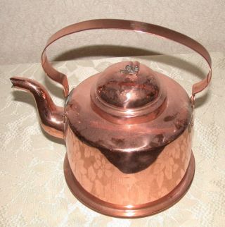 Antique Gottfrid Carlson 3 Liter Copper Teakettle - Made In Sweden photo