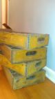 4 Yellow Shabby Yard Art Coke Coca Cola Wood Wooden Soda Pop Crate Crates Case Boxes photo 2
