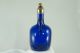 Handblown,  Pontil,  Cobalt,  Applied Handle,  Decanter,  Glass Bottle - Antique Decanters photo 1