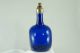 Handblown,  Pontil,  Cobalt,  Applied Handle,  Decanter,  Glass Bottle - Antique Decanters photo 3