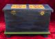 Vintage Pennsylvania Naive Style Hand Painted Decorative Wooden Miniature Chest Boxes photo 7