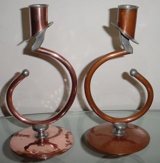Art Deco Chrome Candle Holder S - Great Design photo