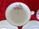 Golden Crown E & R Bone China England Set 4 Cups & 4 Saucers Pink Flowers Cups & Saucers photo 9