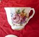 Golden Crown E & R Bone China England Set 4 Cups & 4 Saucers Pink Flowers Cups & Saucers photo 10