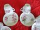 Golden Crown E & R Bone China England Set 4 Cups & 4 Saucers Pink Flowers Cups & Saucers photo 4