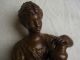 Antique French Spelter Statue For Mantel Clock,  Signed,  Later 19th Century. Metalware photo 4