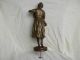 Antique French Spelter Statue For Mantel Clock,  Signed,  Later 19th Century. Metalware photo 5