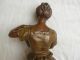 Antique French Spelter Statue For Mantel Clock,  Signed,  Later 19th Century. Metalware photo 6